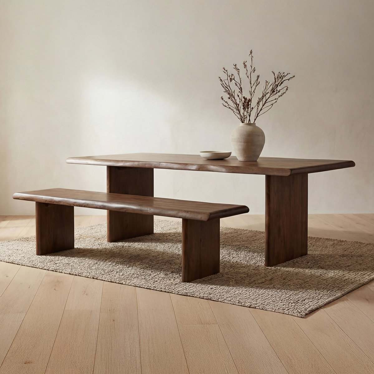 Lila Dining Bench Small Brown, Benche by Moe's Home, 69" width x 18" height x 17" depth View 7