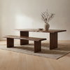 Lila Dining Bench Small Brown, Benche by Moe's Home, 69" width x 18" height x 17" depth thumbnail 7