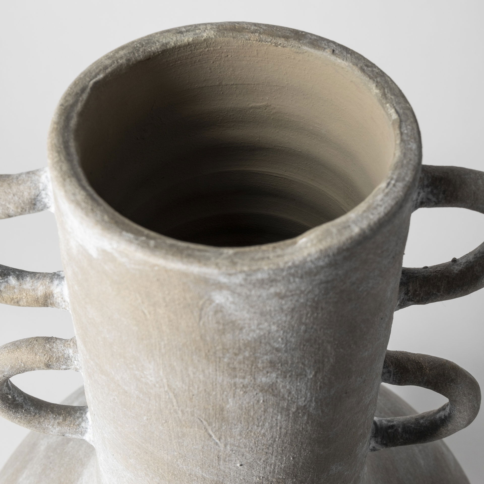 Sherry Rustic Brown Tall Neck Ceramic Vase large image 