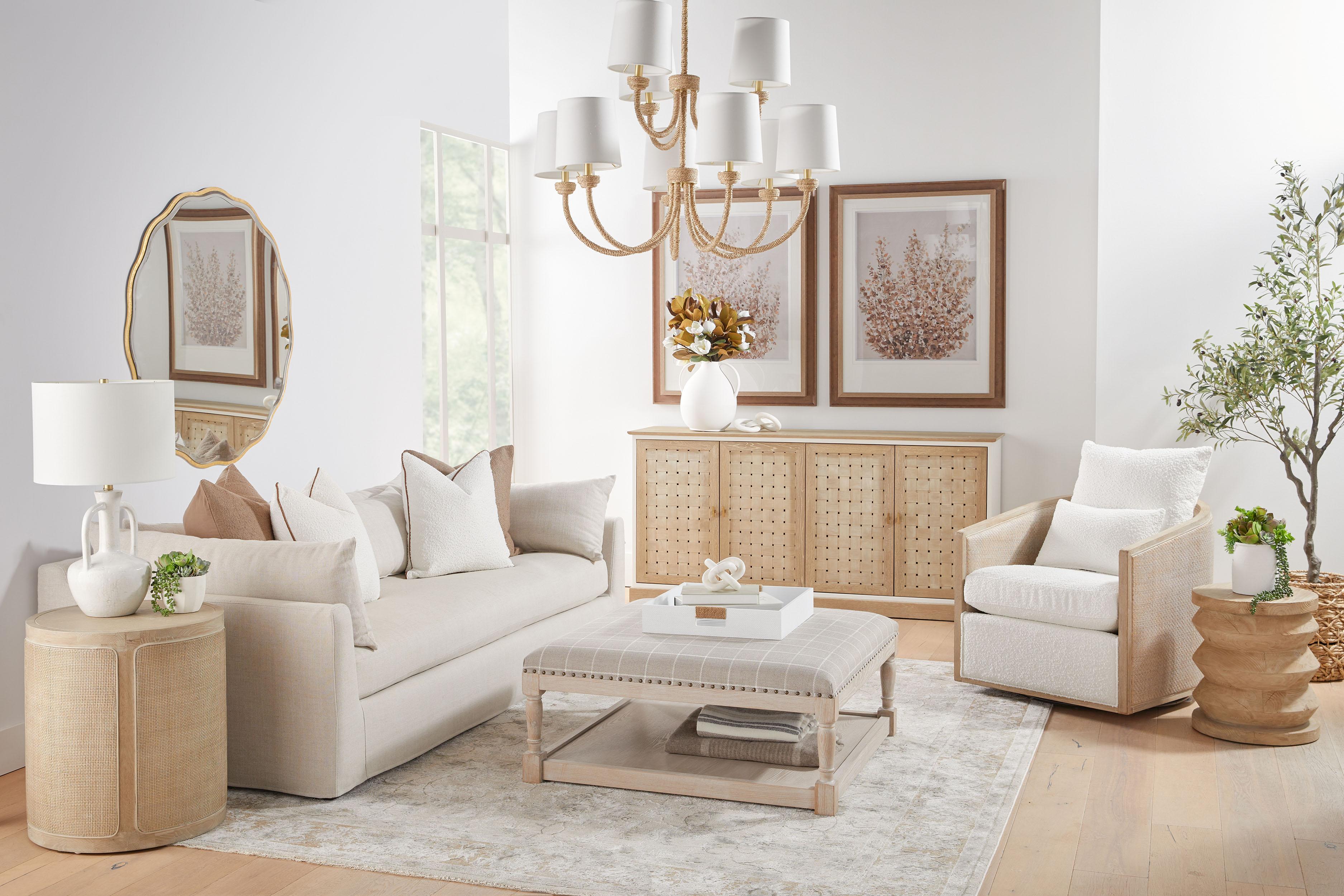 McGuire Swivel Club Chair large image 