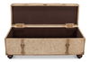 Leather Trunk/Bench, Pearl Leather, Seating by Sarreid, 48" length x 16" width x 20" height thumbnail 13