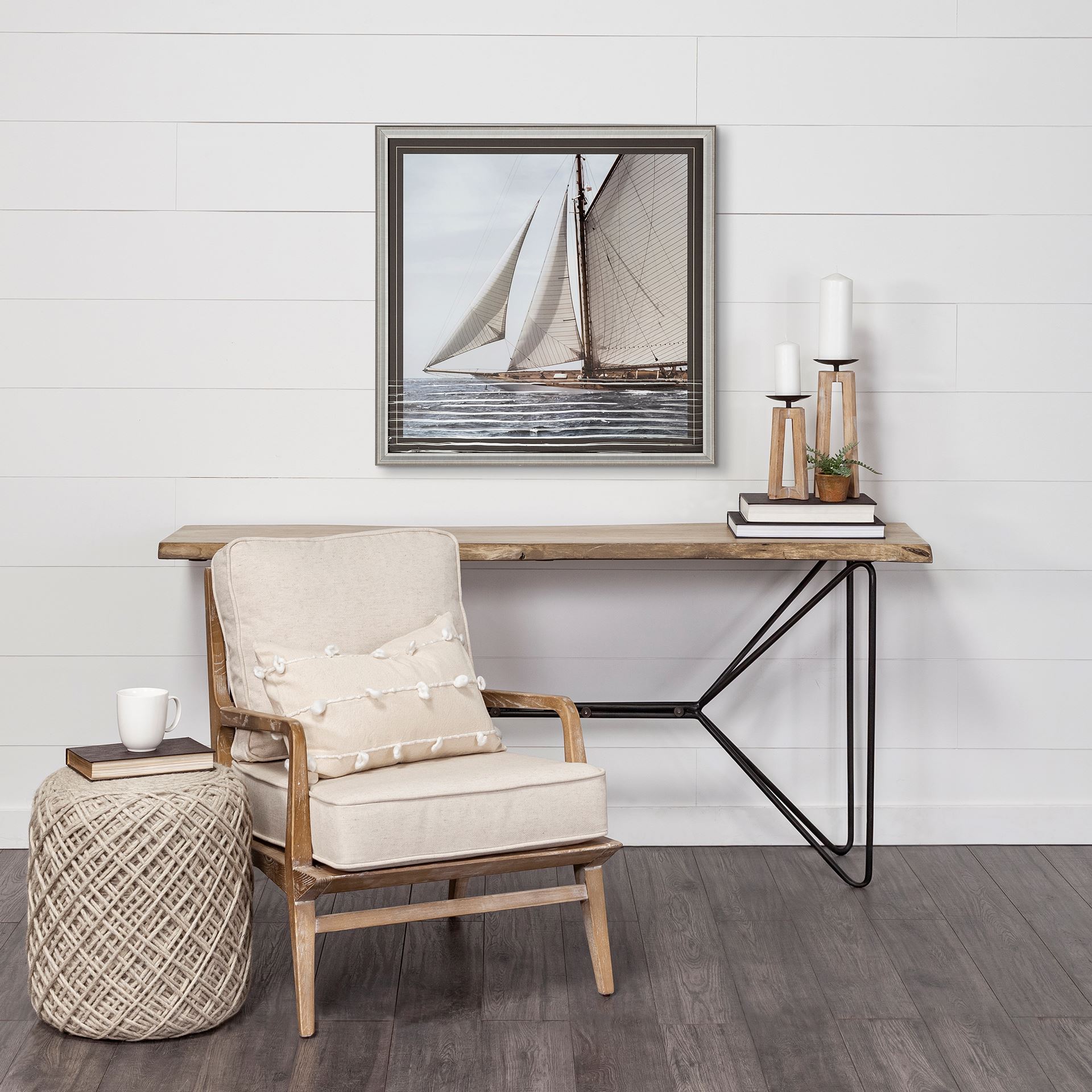 Astra Small Light Brown Wood Pedestal Base Table Candle Holder, Candles & Candle Holder by Mercana, 4.33" length x 4.33" width x 9.06" height View 2