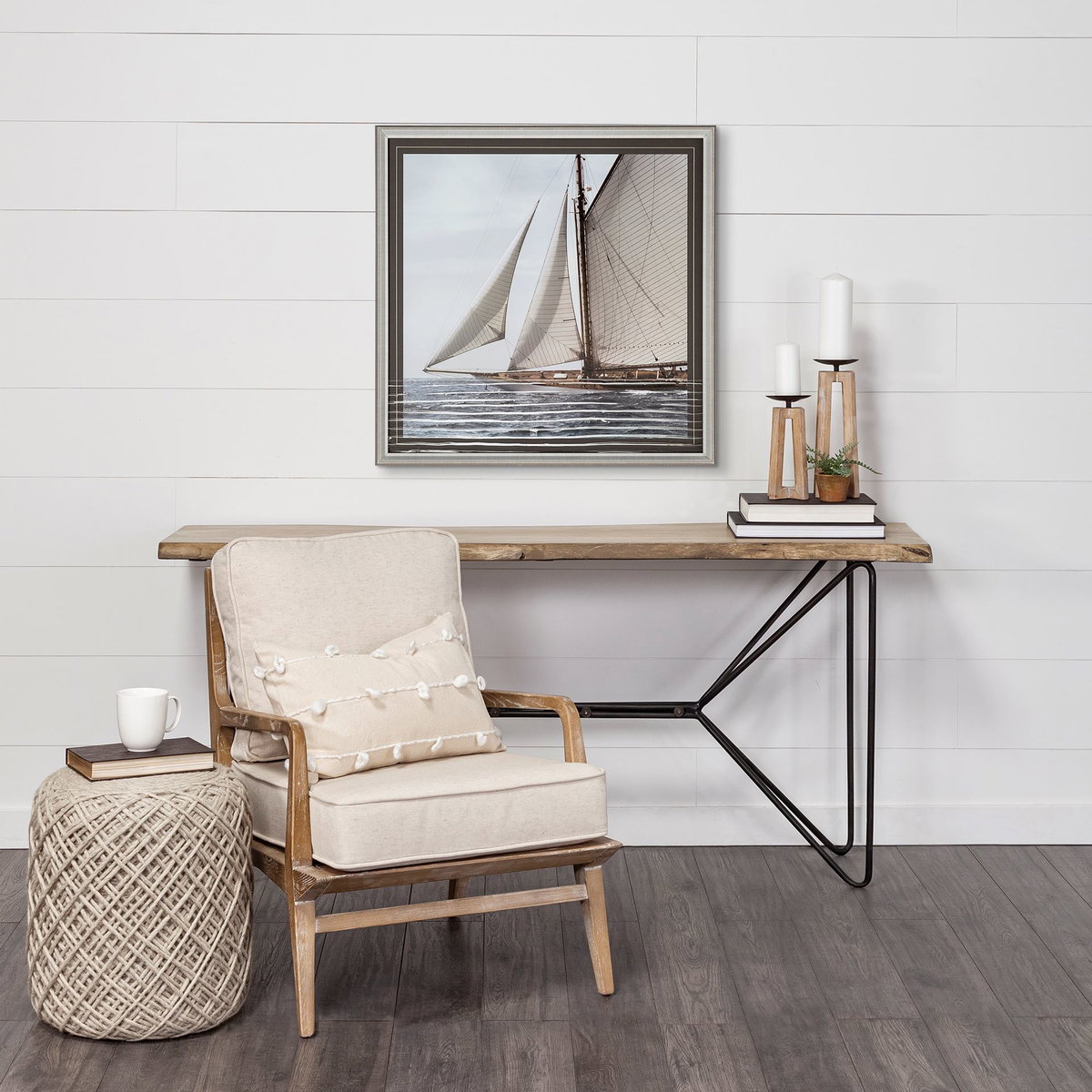 Astra Small Light Brown Wood Pedestal Base Table Candle Holder, Candles & Candle Holder by Mercana, 4.33" length x 4.33" width x 9.06" height View 2