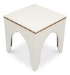 Croco Embossed Leather Stool, Pearl thumbnail 9