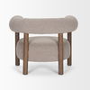 Gianna Open Back Medium Brown Wood with Taupe Boucle Fabric Accent Chair thumbnail 5