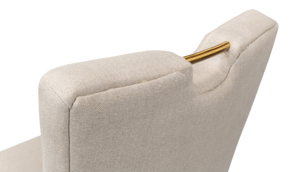 Landon Side Chair, by Sarreid, 2' length x 1'6" width x 2'9" height View 7
