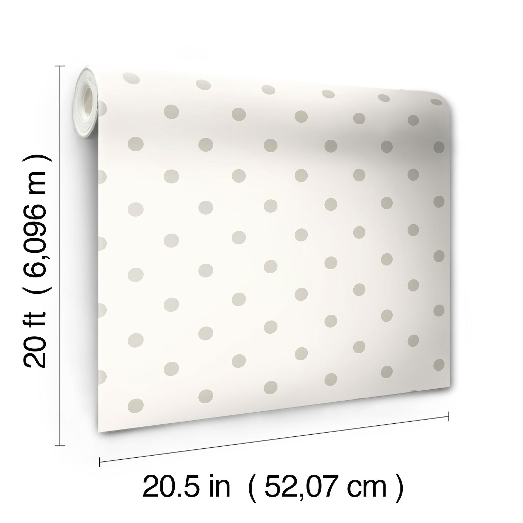 Magnolia Home Dots on Dots Cream & Grey Peel & Stick Wallpaper, by York Wall, 20' length x 1'8.5" width x 0.02" depth View 13