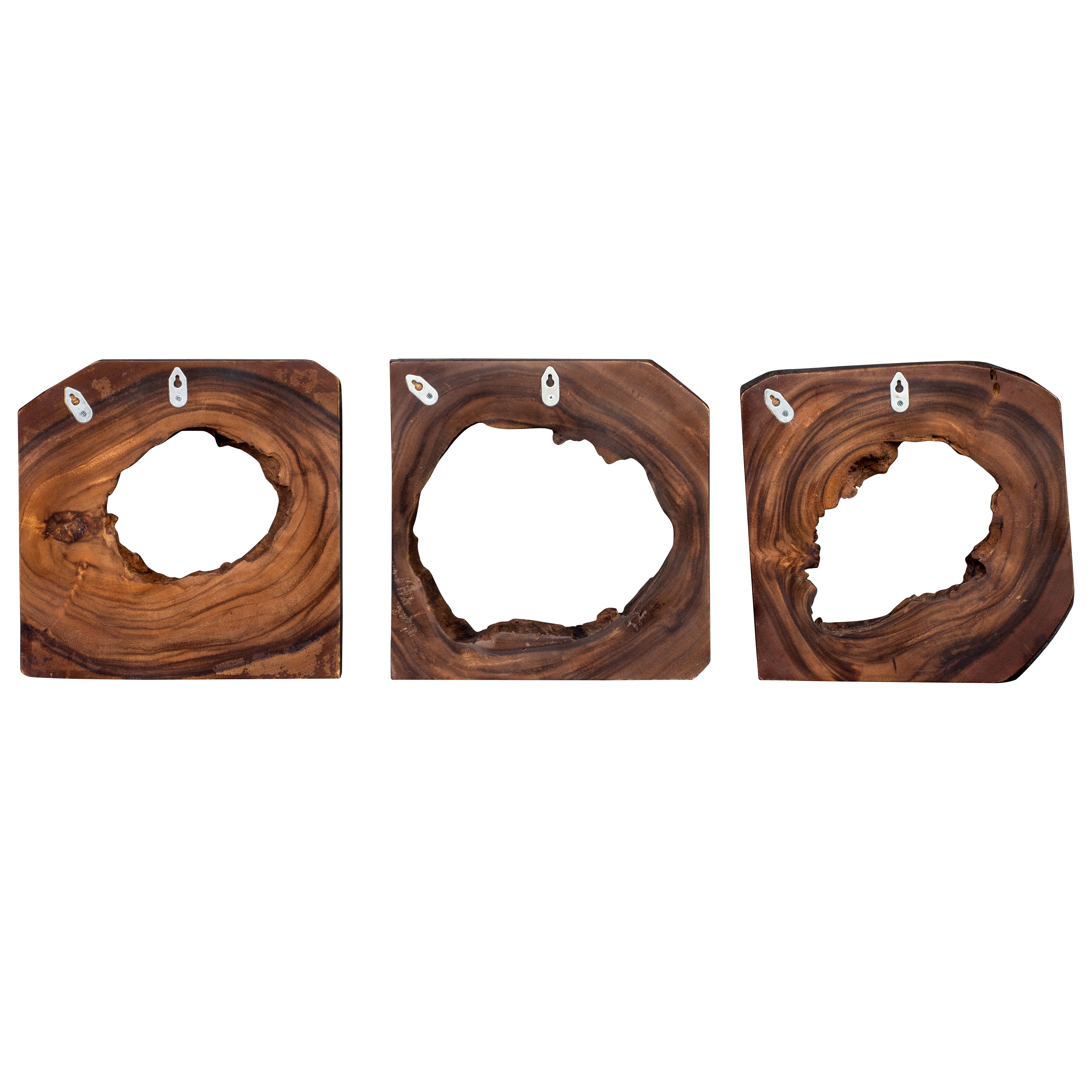 Adlai Wood Wall Art Set/6, Sculptural Wall Art by Uttermost, 12" width x 12" height x 1.5" depth View 7