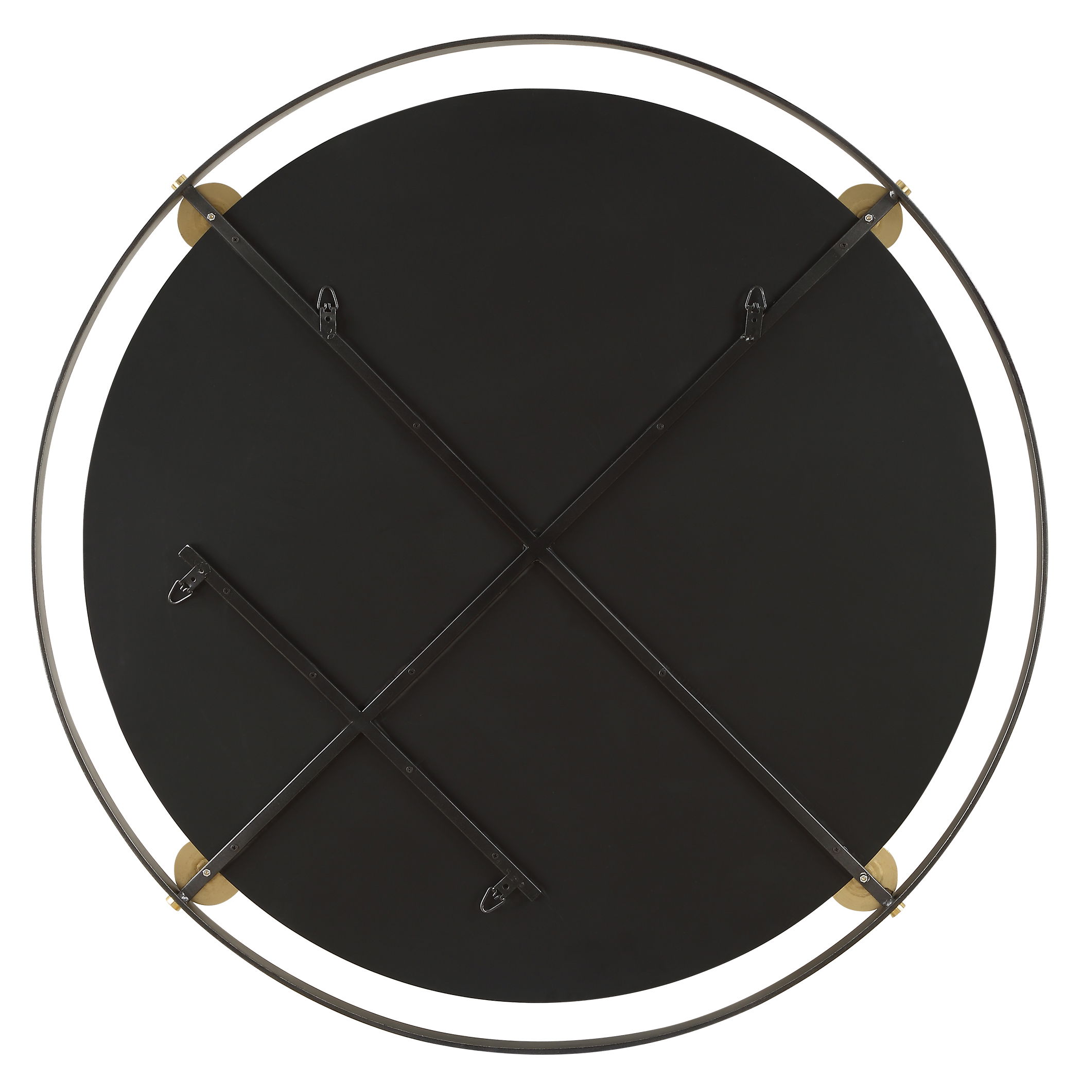 Radius Round Bronze Iron Mirror, by Uttermost, 42" width x 42" height x 2" depth View 8