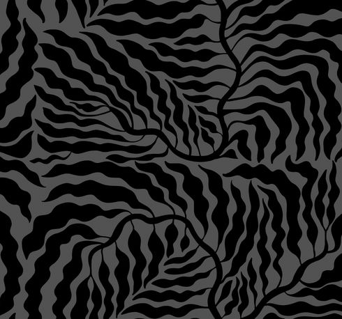 Fern Fronds Black Wallpaper