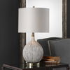 Hedera Textured Ivory Table Lamp, by Uttermost, 14" width x 26.5" height x 14" depth thumbnail 5