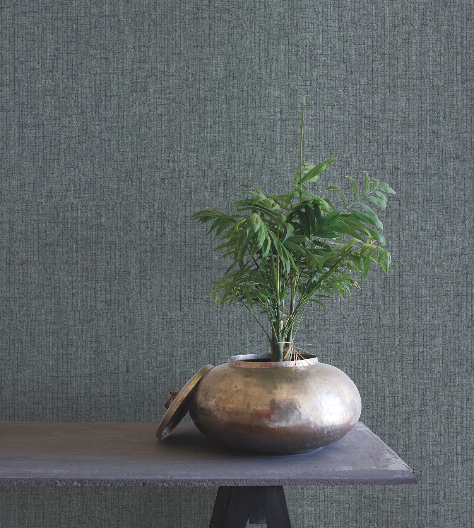 Rugged Linen Juniper Wallpaper large image 