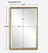 Sutton Gold Vanity Mirror, by Uttermost, 2'0.25" width x 3'0.12" height x 1.37" depth thumbnail 3