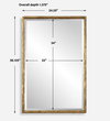 Sutton Gold Vanity Mirror, by Uttermost, 2'0.25" width x 3'0.12" height x 1.37" depth thumbnail 3