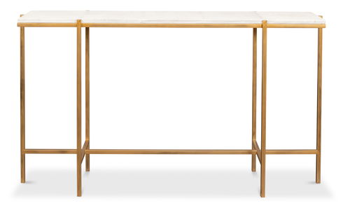 Shagreen Console Table, Osprey White