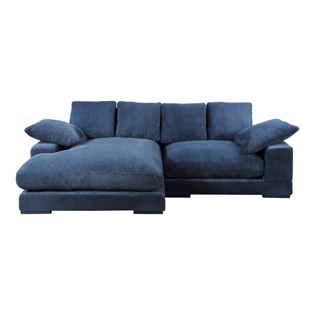 Plunge Sectional Navy, Sectional Sofa by Moe's Home, 106" width x 34" height x 46" depth View 1