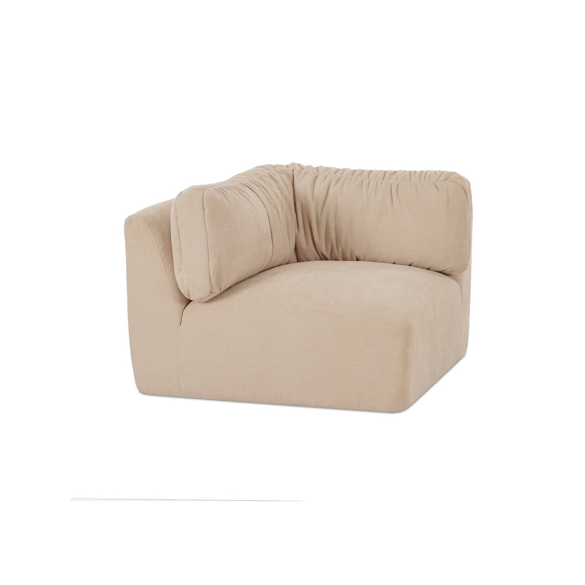 Matina Corner Chair Oatmeal, Sectional Sofa by Moe's Home, 40.9" width x 30.7" height x 40.9" depth View 2