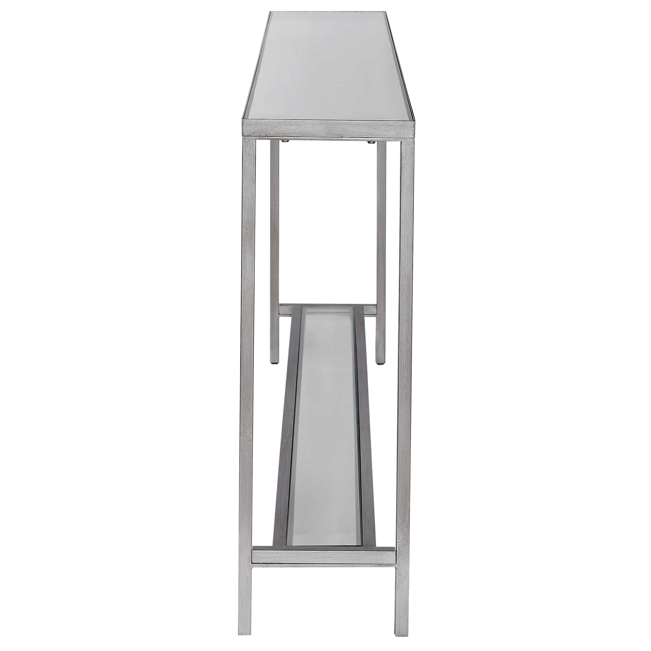 Hayley Silver Console Table large image 