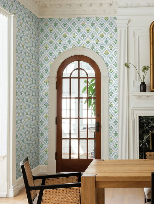 Estee Garden Blue Wallpaper