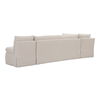 Fable Slipcover Dining Banquette L-shape Beige 125.5in thumbnail 1