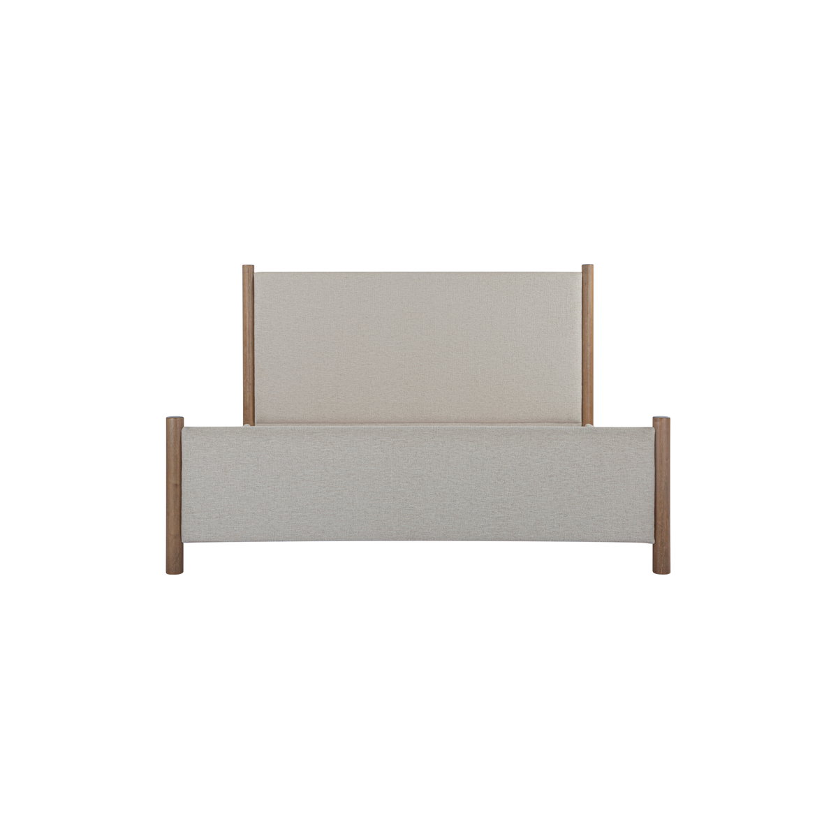 Warren Queen Bed Beige, by Moe's Home, 64.6" width x 52" height x 85.8" depth View 1