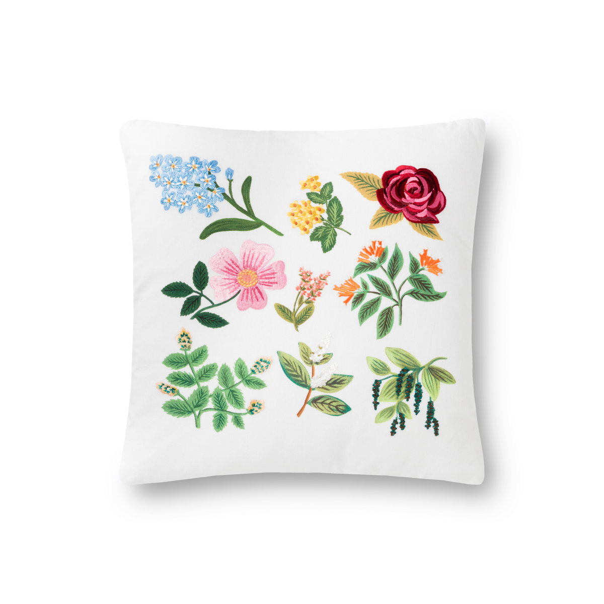 Rifle Paper Co. x Loloi Pillows Pillow, Decorative Pillow, 18" length x 18" width