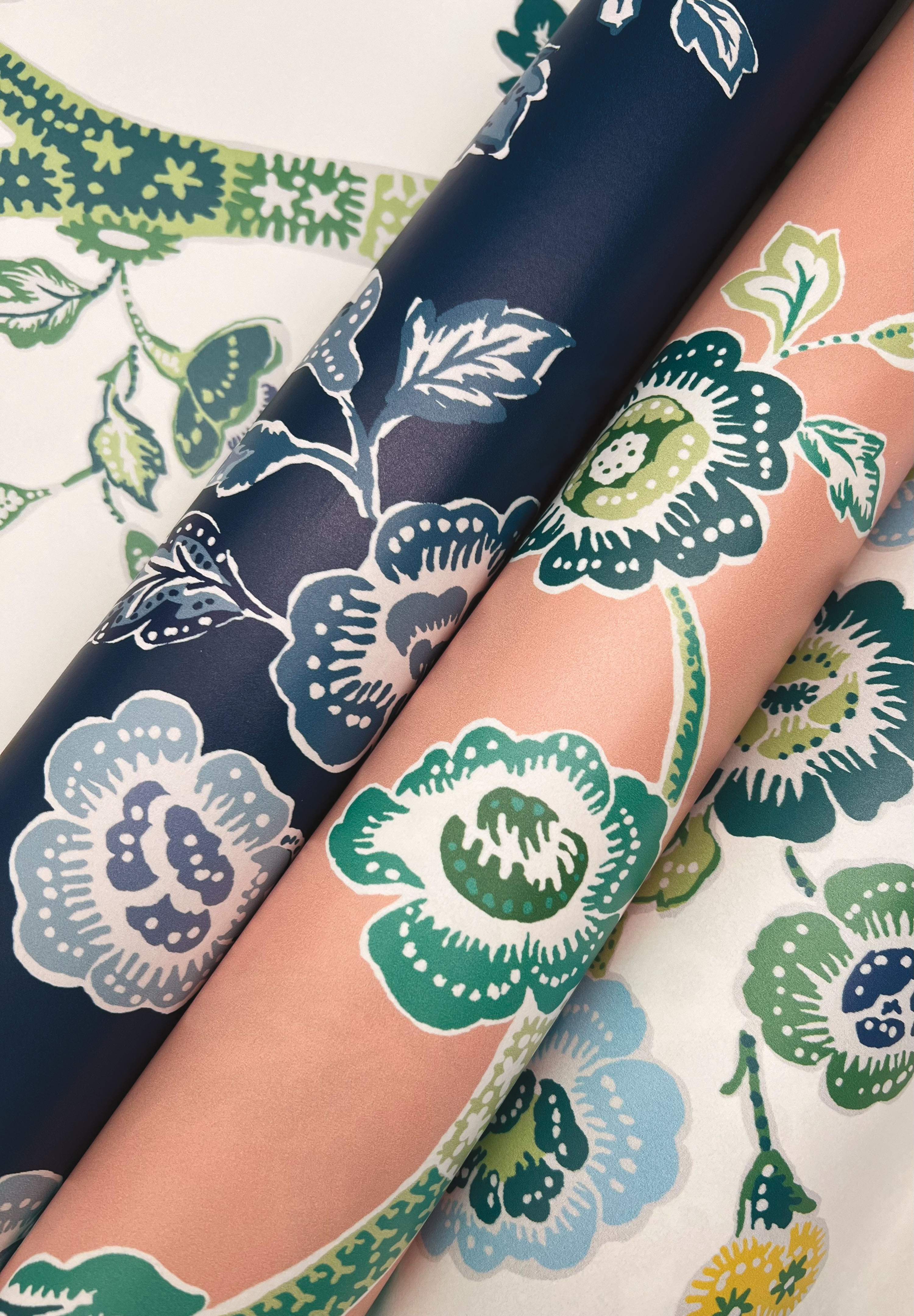 Temple Garden Bardados Green Peel & Stick Wallpaper large image 