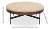 Corbet Cocktail Ottoman, Cappucino White, Coffee Table by Sarreid, 39" length x 39" width x 16" height thumbnail 12