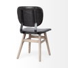 Haden Open Back Dining Side Chair | Black Faux Leather with Iron, Dining Chair by Mercana, 18.5" length x 21.5" width x 32.25" height thumbnail 9