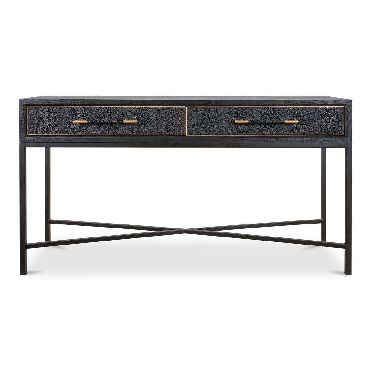 Mako Console Table Black, by Moe's Home, 59.06" width x 32.28" height x 15.75" depth View 1