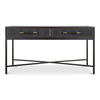 Mako Console Table Black, by Moe's Home, 59.06" width x 32.28" height x 15.75" depth thumbnail 1