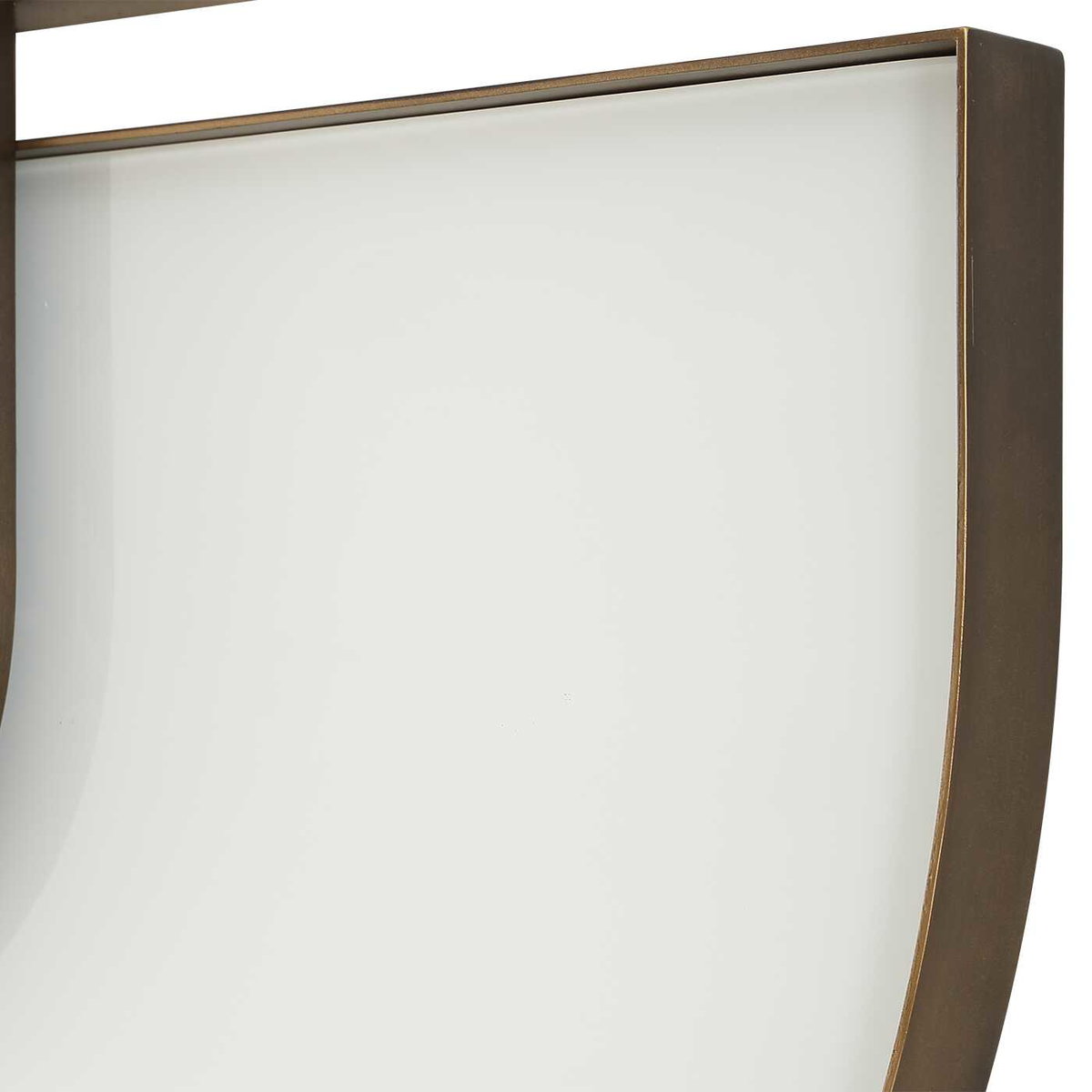 Encase Modern White Oval Mirror, by Uttermost, 1'11.5" width x 2'6.5" height x 1.62" depth View 5
