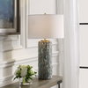 Meltdown Ivory Teal Table Lamp, by Uttermost, 1'4" width x 2'4.5" height x 1'4" depth thumbnail 2