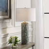 Meltdown Ivory Teal Table Lamp, by Uttermost, 16" width x 28.5" height x 16" depth thumbnail 2