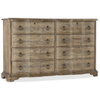 Boheme 8 - Drawer Dresser, by Hooker Furniture, 68.75" width x 42.25" height x 20" depth thumbnail 1