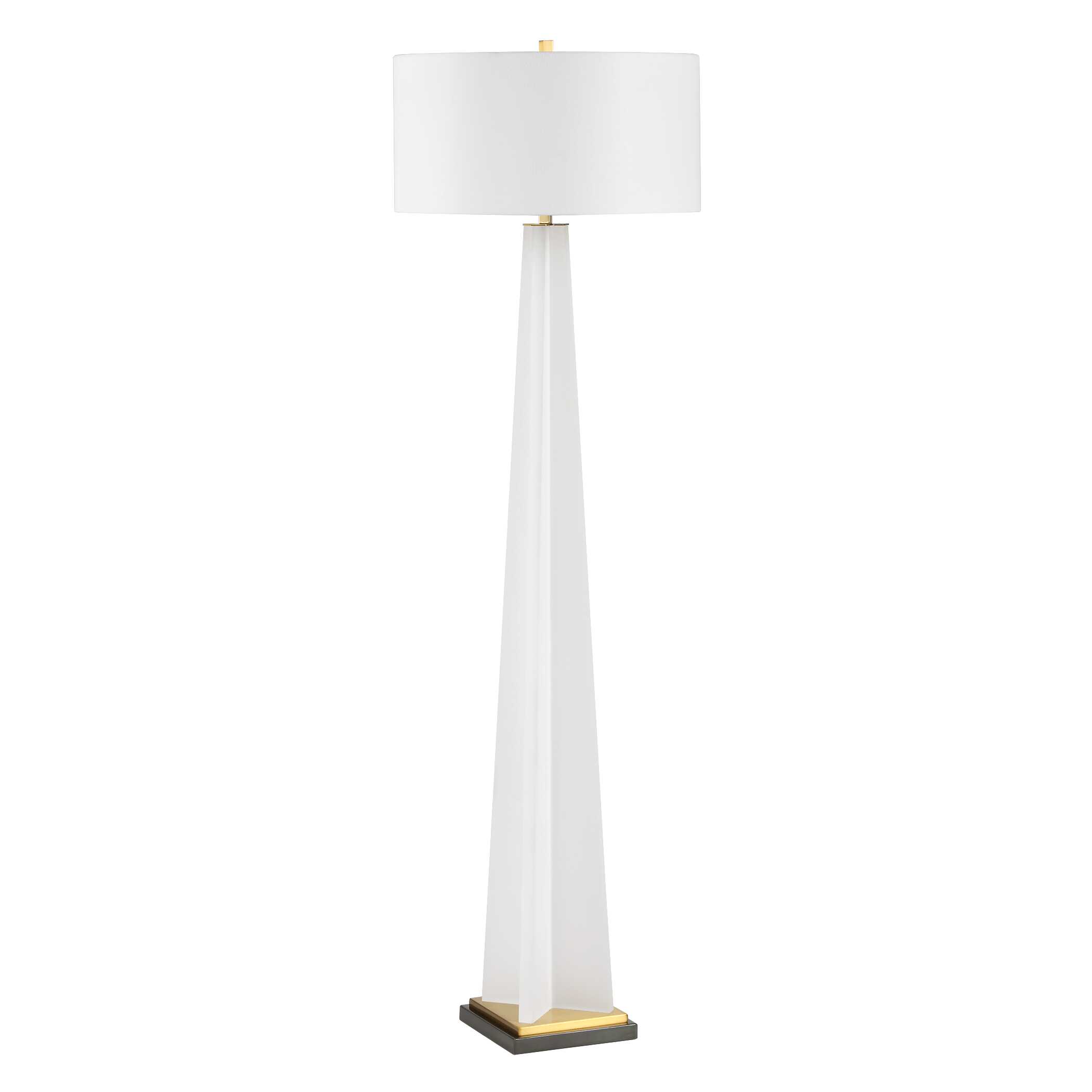 Rosin White Floor Lamp, by Uttermost, 20" width x 66.25" height x 20" depth View 6