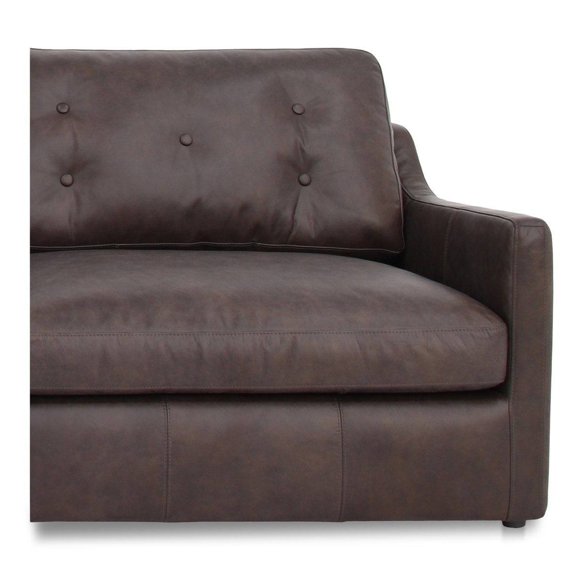 Thurlow 4 Piece Modular Sectional Espresso Brown Leather, Sectional Sofa by Moe's Home, 160.3" width x 33" height x 123.1" depth View 4