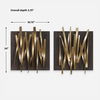 Crosshatch Metal Wall Decor Set/2, Sculptural Wall Art by Uttermost, 19.75" width x 24" height x 3.75" depth thumbnail 3