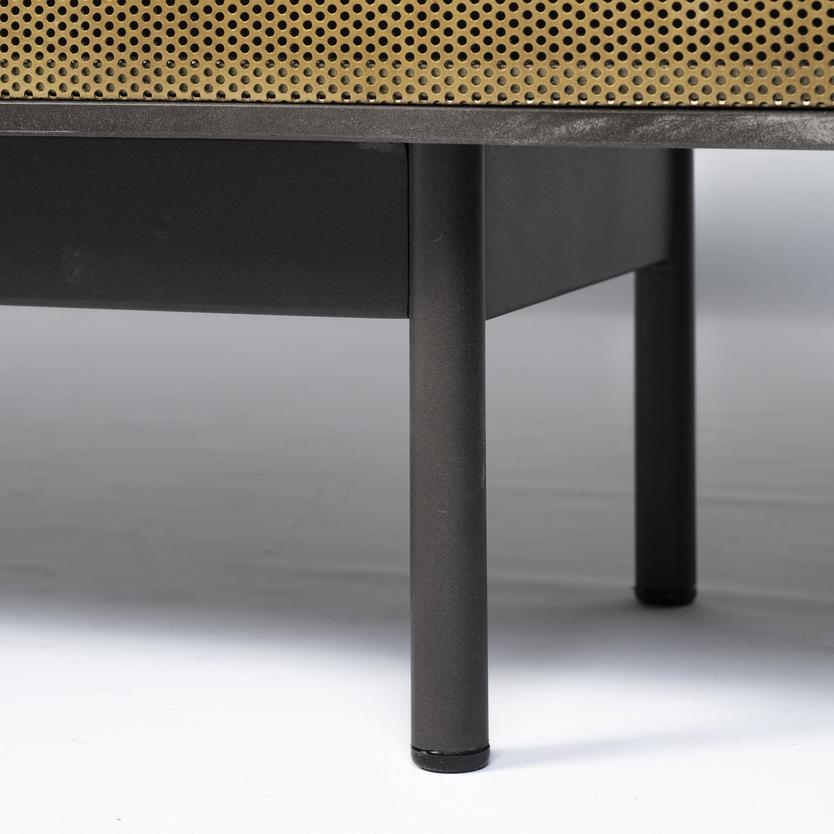 Newsome II 79Lx16Wx33H Black and Gold Metal 4 Cabinet Door Sideboard, Sideboards & Buffet by Mercana, 79" length x 16" width x 33" height View 13