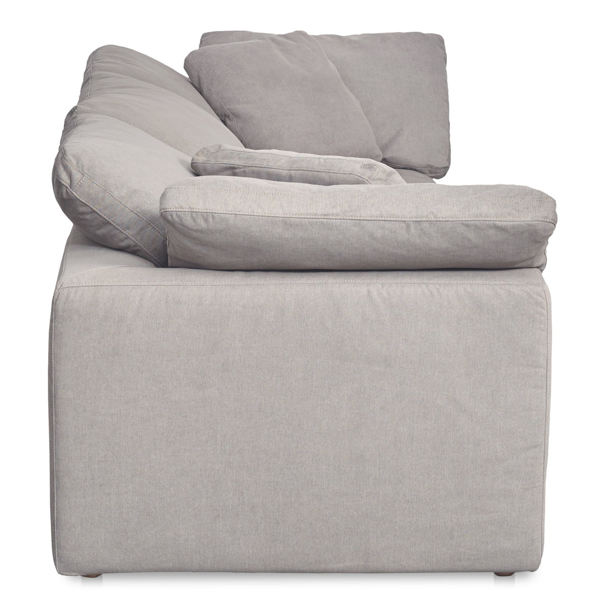 Terra Modular Sofa Light Grey, Sectional Sofa by Moe's Home, 114" width x 32" height x 38" depth View 3
