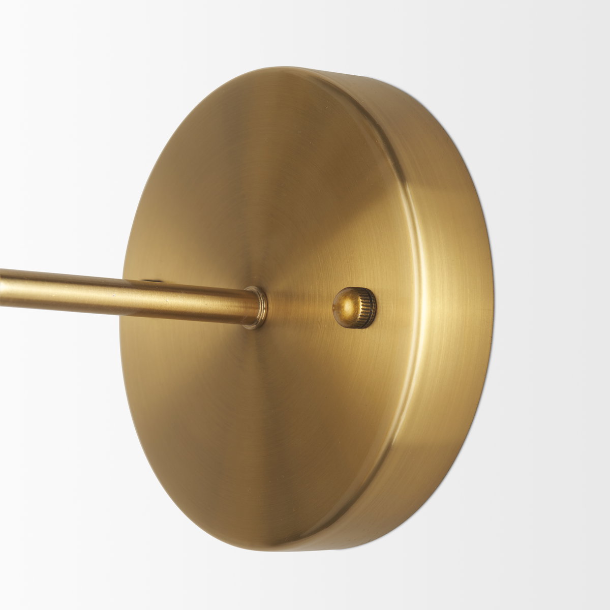 Britton Gold Metal with Clear Glass Globe 1-Light Wall Sconce, by Mercana, 5.91" length x 5.91" width x 12.6" height View 8