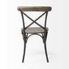 Etienne I Brown Solid Wood Seat Grey Iron Frame Dining Chair thumbnail 5
