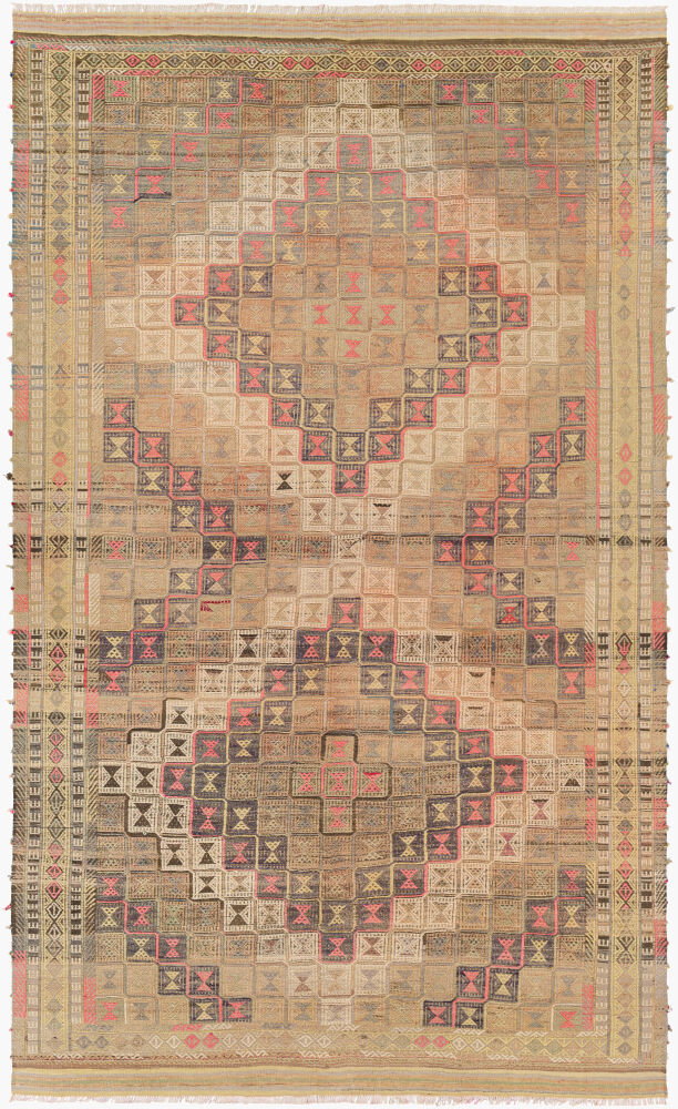 Antique One of a Kind Handmade Rug, by Surya, 9'9" length x 6' width