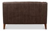 Brooks Leather Tufted 2 Seat Sofa, Sofas & Sectional by Sarreid, 54" length x 32" width x 33" height thumbnail 10