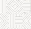 Diverging Diamonds White Wallpaper, by York Wall, 27' length x 2'3" width x 0.02" depth thumbnail