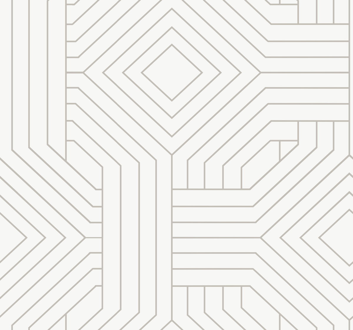 Diverging Diamonds White Wallpaper, by York Wall, 27' length x 2'3" width x 0.02" depth