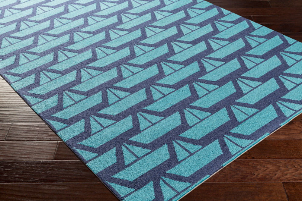 Tic Tac Toe Handmade Rug, by Surya, 7'6" length x 5' width