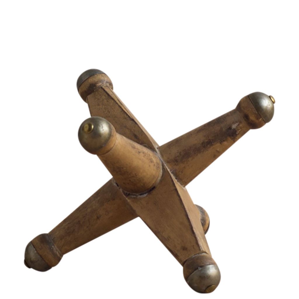 Jacto (Small) 9L x 9W Brown Wooden Jack, Decorative Object by Mercana, 9.06" length x 9.06" width x 9.06" height View 1