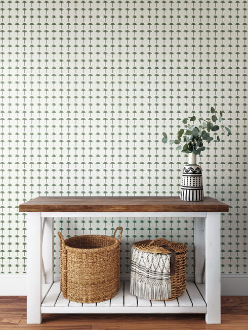 Palm Bay Green Peel & Stick Wallpaper