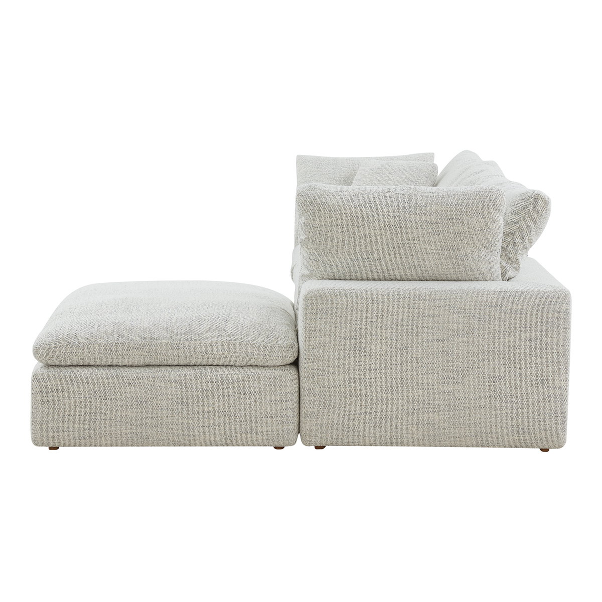 Terra Condo Lounge Modular Sectional Coastside Sand, Sectional Sofa by Moe's Home, 114" width x 32" height x 76" depth View 3
